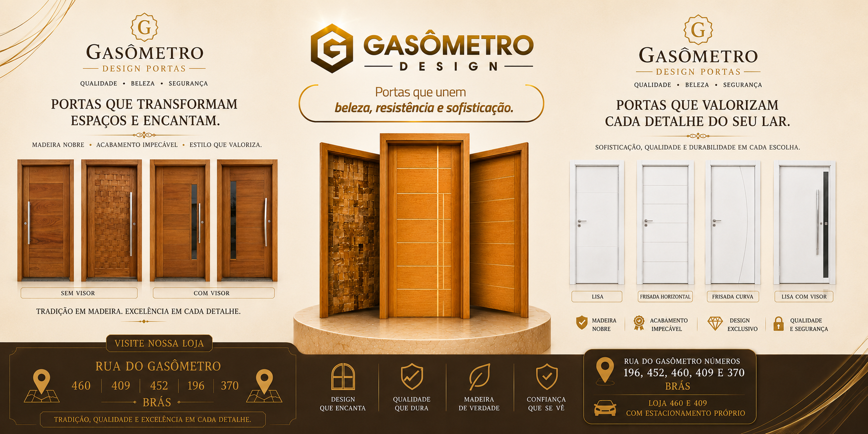 Gasômetro Design - Portas, Janelas e Vitrôs em Madeira Nobre