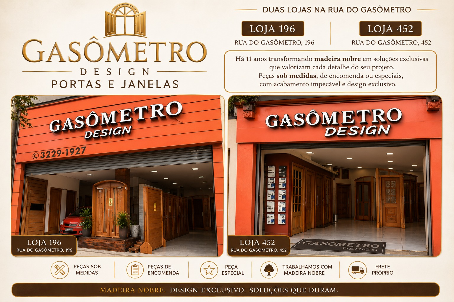 Gasômetro Design - Portas e Janelas sob medida