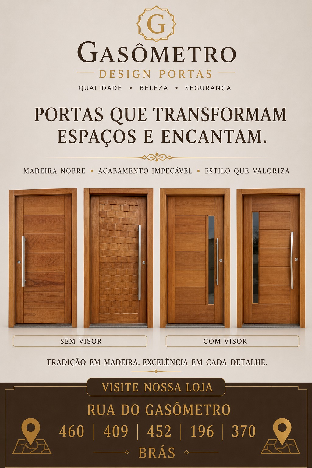 Gasômetro Design - Portas que transformam espaços