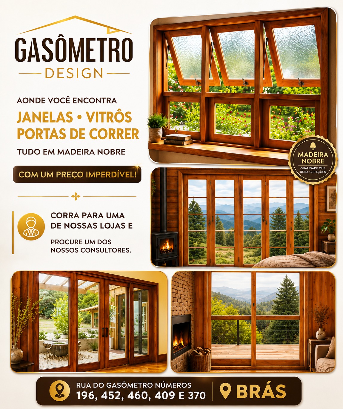 Gasômetro Design - Janelas, Vitrôs e Portas de Correr